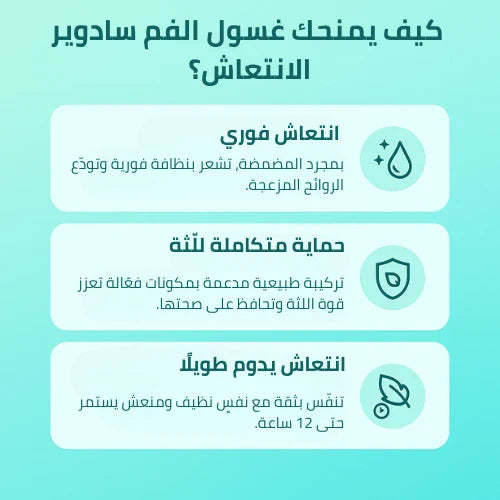 SADOER Mouthwash غسول الفم طبيعي يخلّصك من رائحة الفم الكريهة